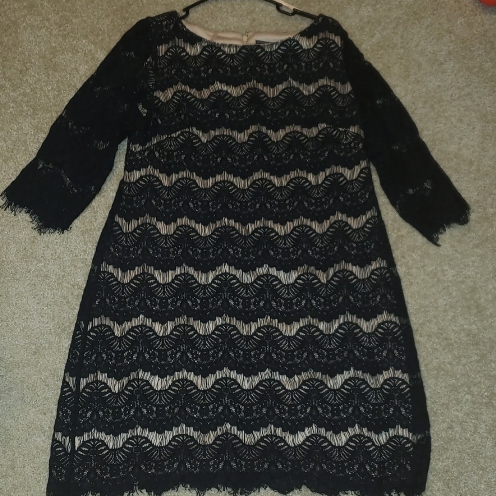 Size 14  Black Dress 3/4 sleeve